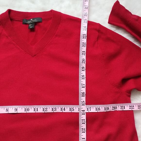 Daniel Bishop Red Merino Wool Sweater Size Large - Picture 3 of 5